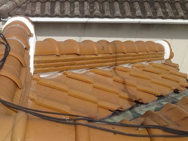 姫路市で漆喰詰め直し工事